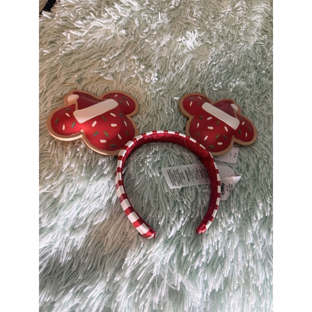 Disney Parks Cookie Christmas Holiday Mickey Minnie Mouse Ears Headband
